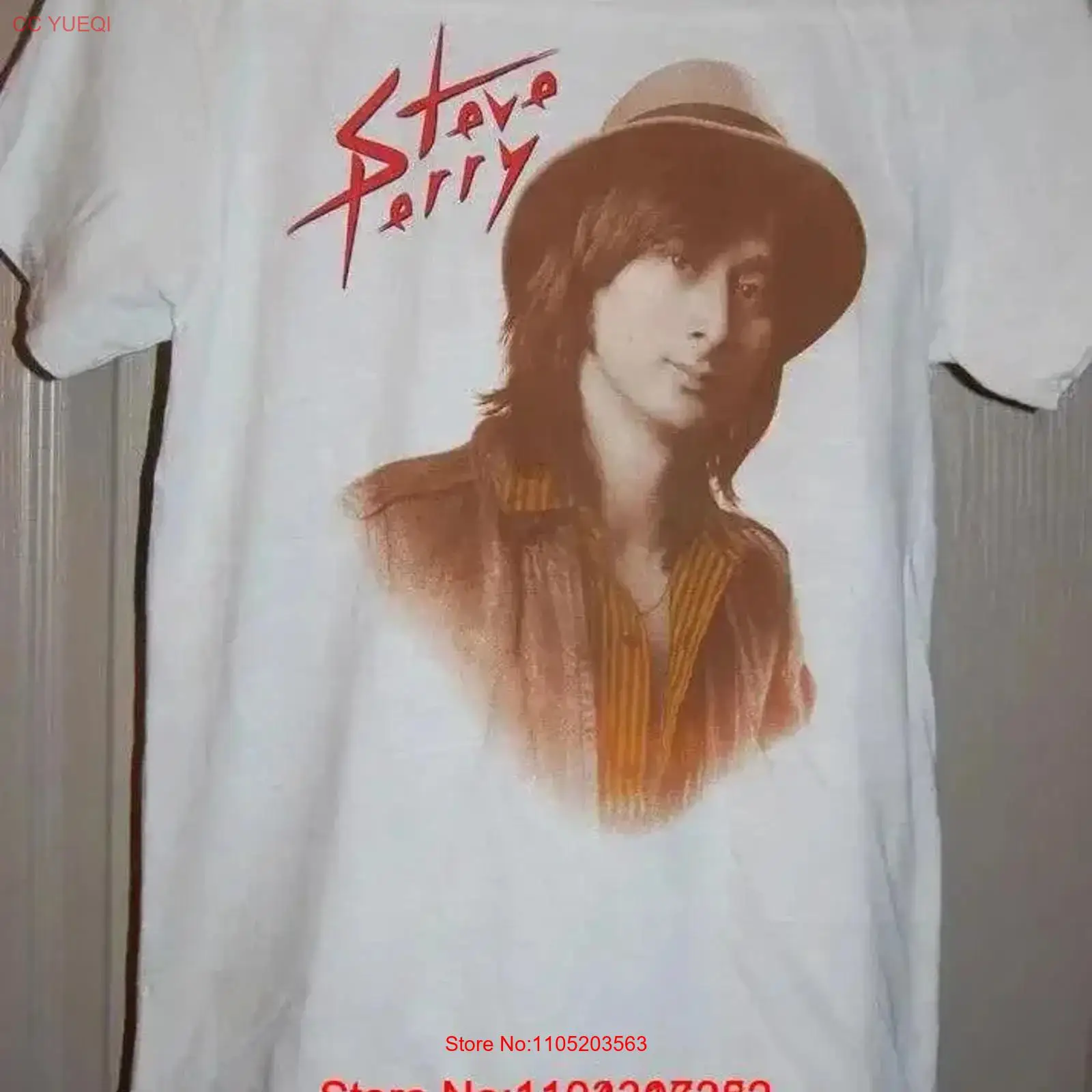 Vintage Fashion Jersey - Мужская футболка Steve Perry Concert, белая,