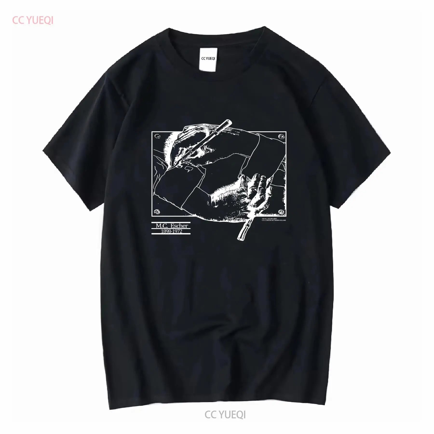 Vintage Fashion Sketches - Винтажная футболка MC Escher 1990, мужская