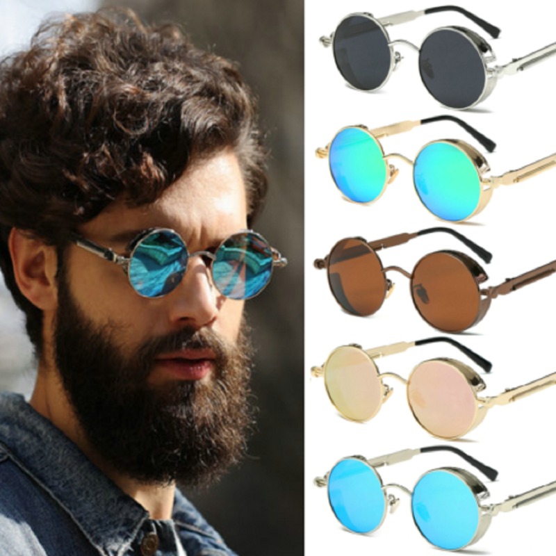Vintage Fashion Glasses - Металлические солнцезащитные очки в стиле стимпанк