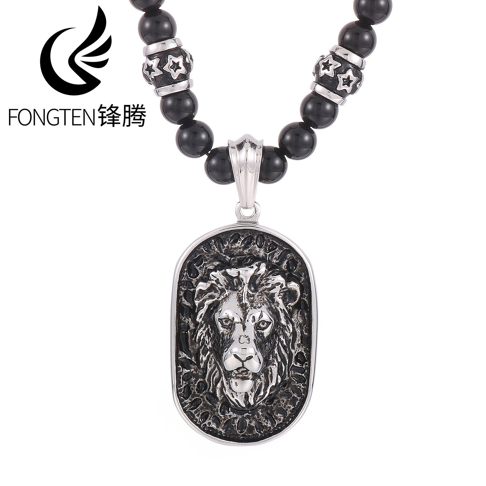 Vintage Fashion Tags - Fongten Mighty Lion Tag ожерелье из