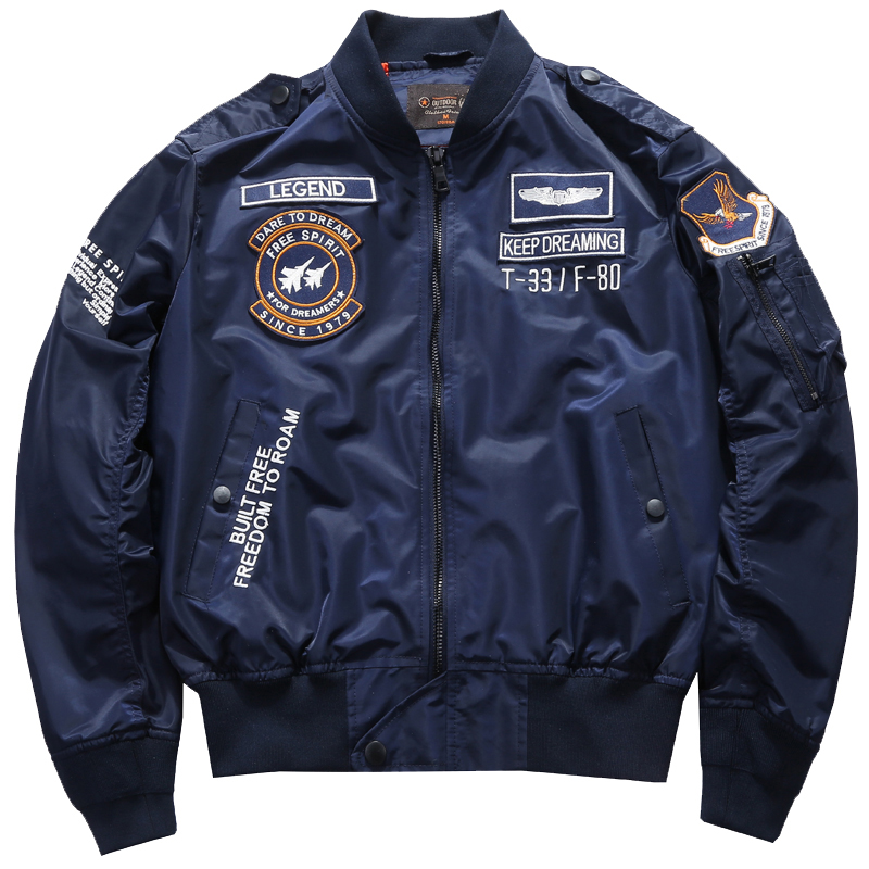 Varsity Jacket Wool - Мужская Весенняя тактическая армейская куртка-бомбер MA-1,
