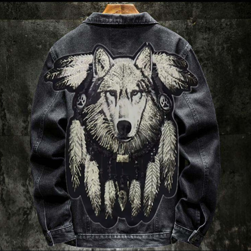 Patchwork Jean Jacket - Американская винтажная джинсовая куртка с вышивкой