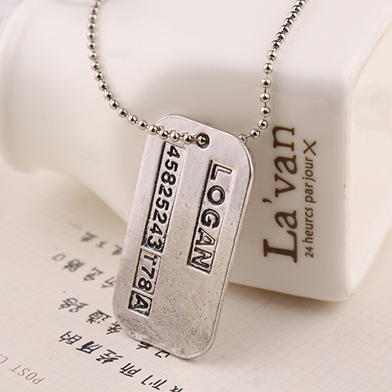 Vintage Fashion Tags - X мужское ожерелье Logan Hugh Jackman,
