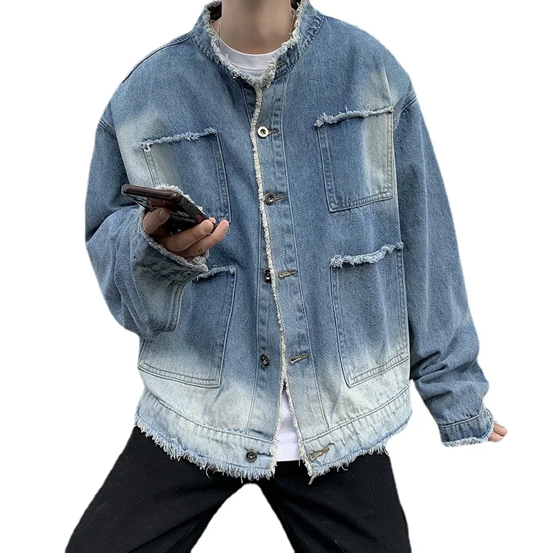 Мужская джинсовая куртка в аме – обзор и цена Patchwork Jean Jacket