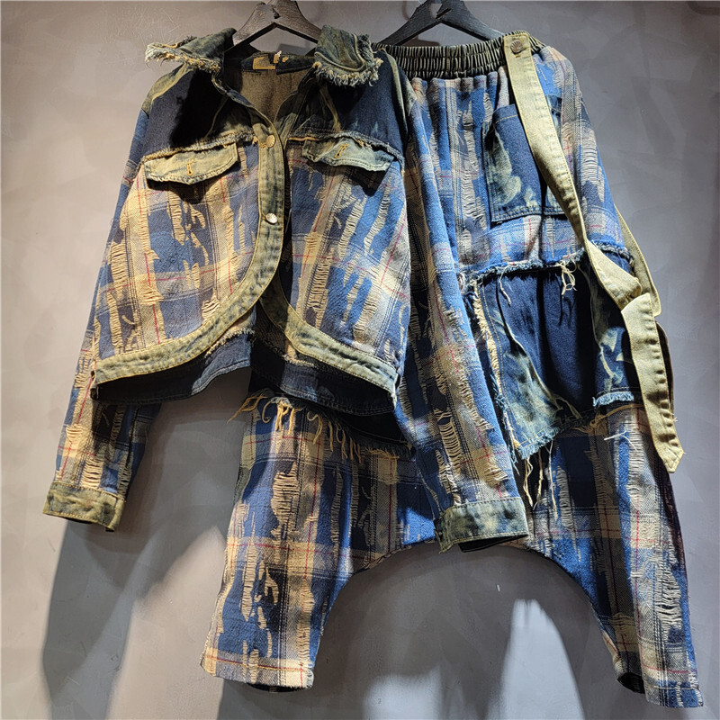 WTHT модная женская джинсовая  – обзор и цена Patchwork Jean Jacket