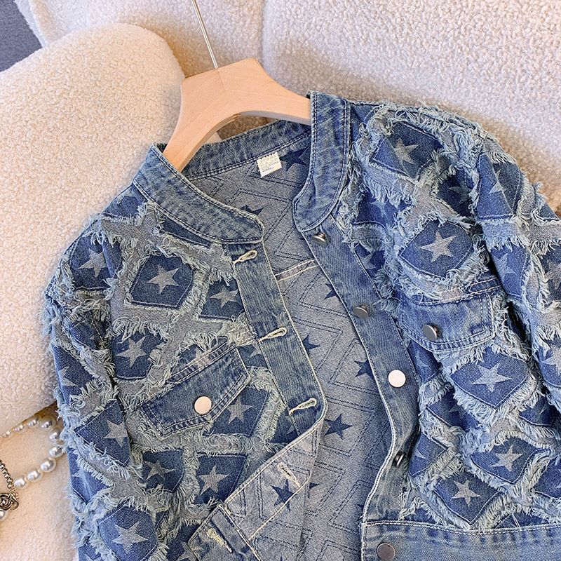 Пальто женские джинсовые пальт – обзор и цена Patchwork Jean Jacket