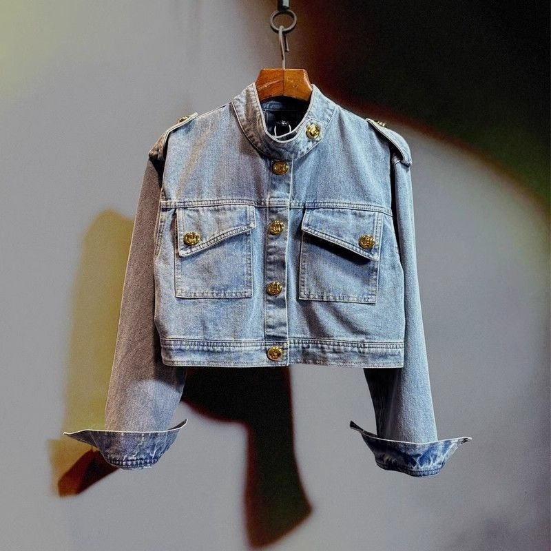 Женская осенняя укороченная дж – обзор и цена Patchwork Jean Jacket