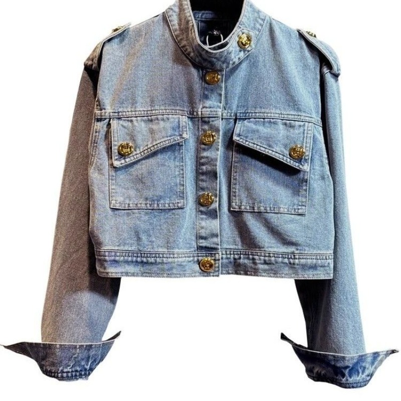 Женская осенняя укороченная дж – обзор и цена Patchwork Jean Jacket