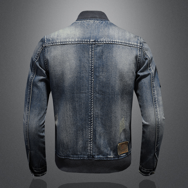 Мужские высококачественные пер – обзор и цена Patchwork Jean Jacket