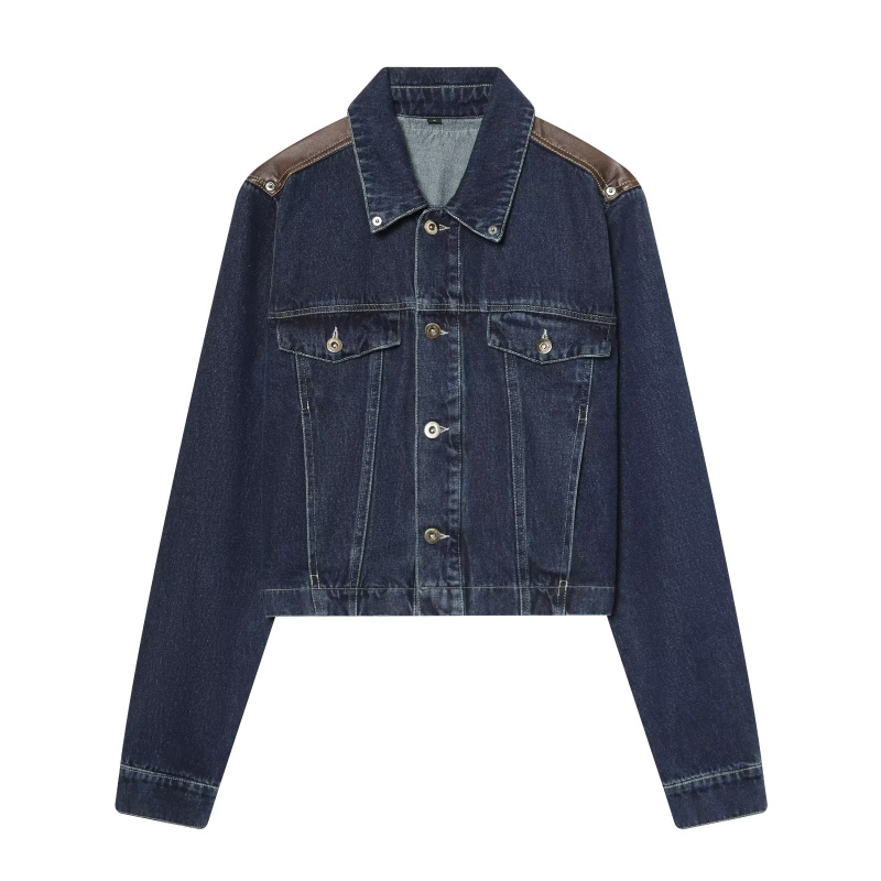 Женский джинсовый комплект ETJ – обзор и цена Patchwork Jean Jacket