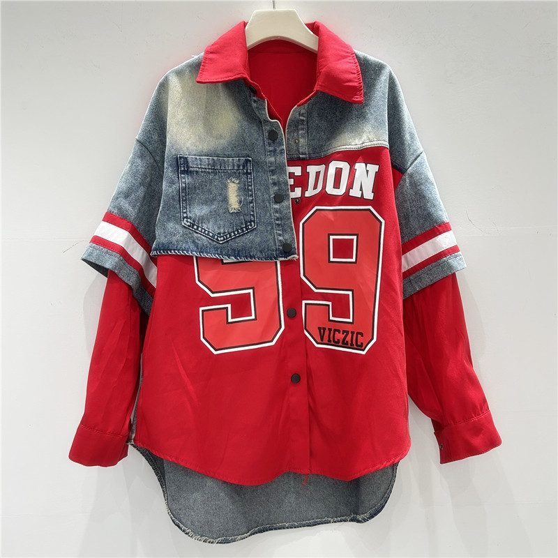 Женская джинсовая лоскутная ру – обзор и цена Patchwork Jean Jacket