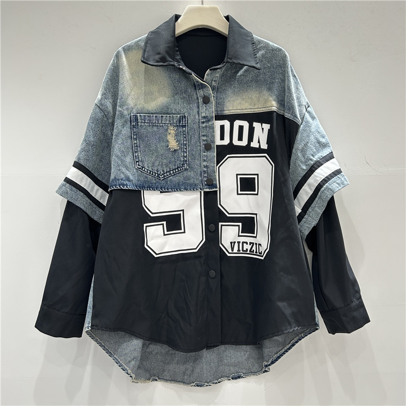 Женская джинсовая лоскутная ру – обзор и цена Patchwork Jean Jacket