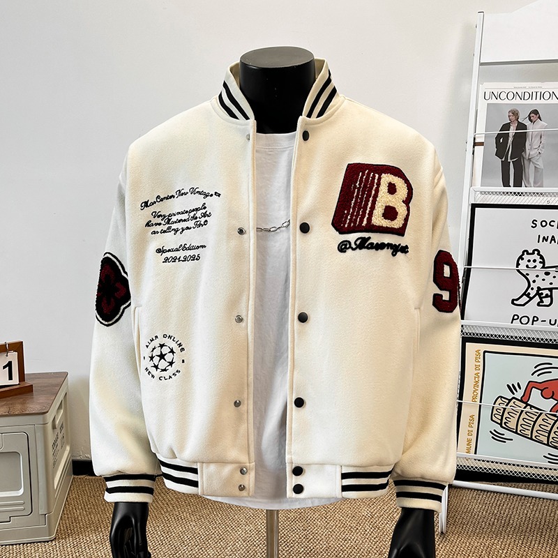 2026 весеннее новое пальто для – обзор и цена Varsity Jacket Wool