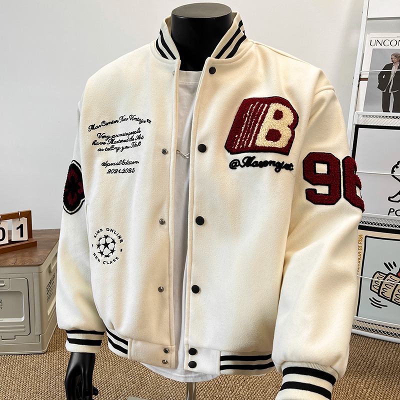 2026 весеннее новое пальто для – обзор и цена Varsity Jacket Wool