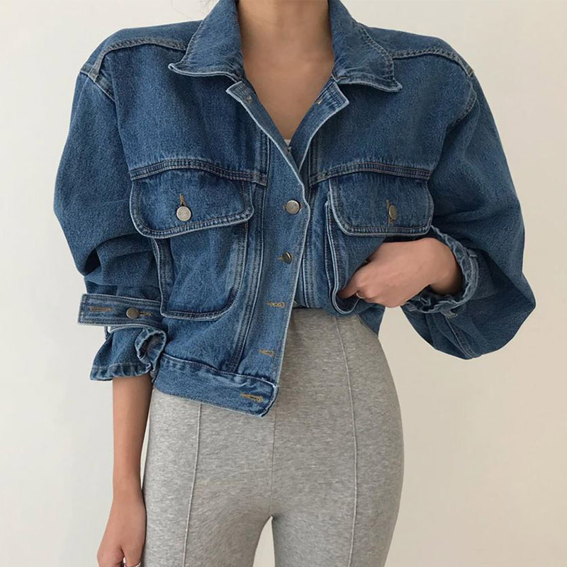 Короткая джинсовая куртка с не – обзор и цена Patchwork Jean Jacket